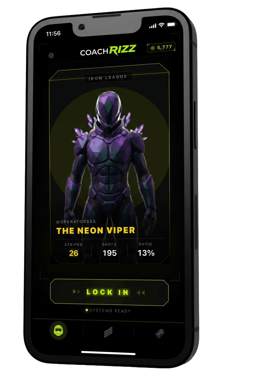 Coach Rizz app showing the session screen